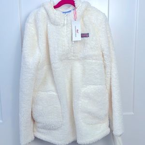 Vineyard Vines Stillwater Hooded Tunic Top XL / 16 Girls in marshmallow color